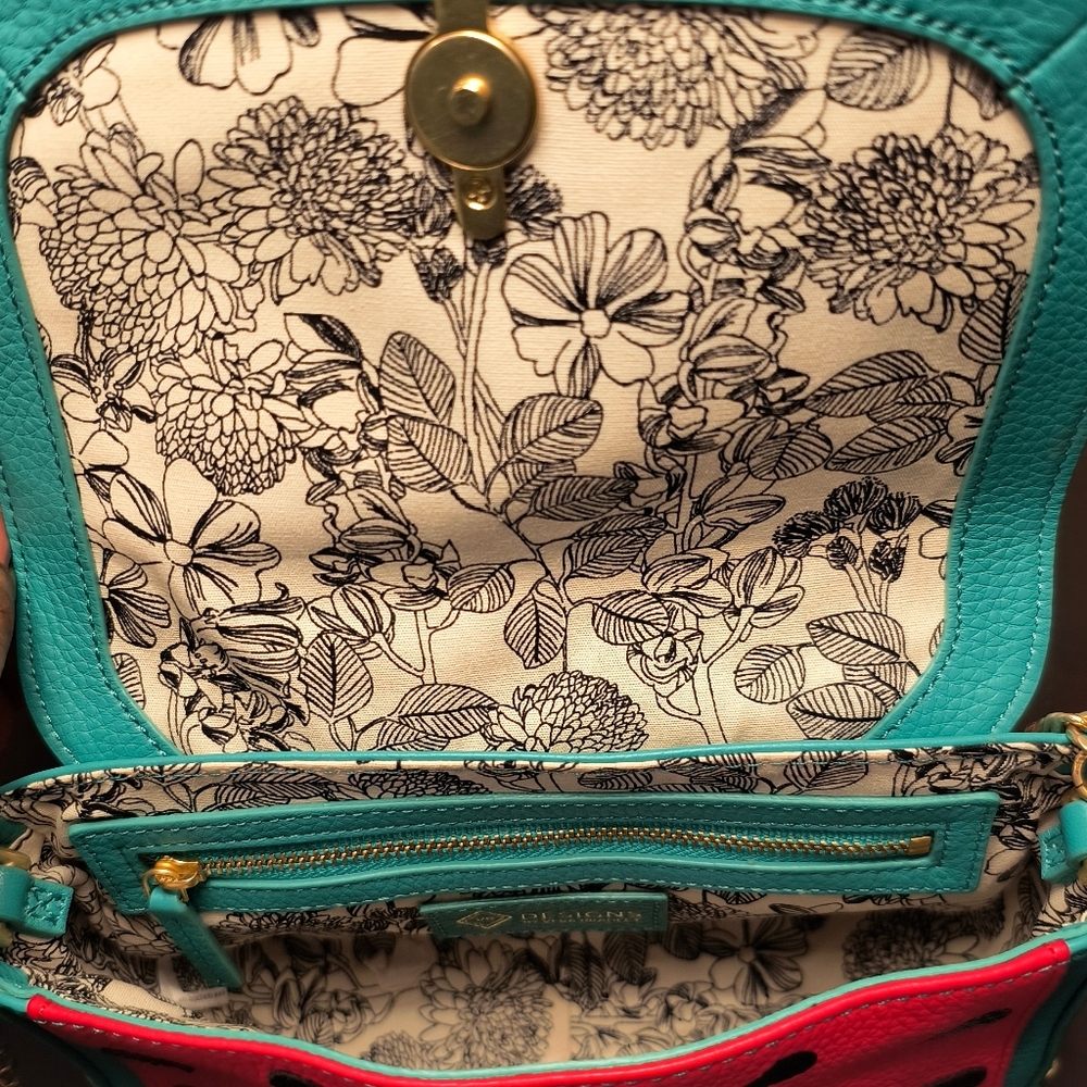 Vera Bradley Watermelon Crossbody Bag - Red and Teal - Picture 4 of 6